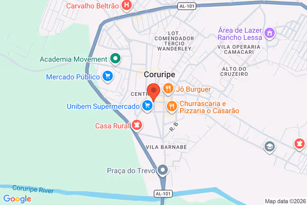 Mapa da localização - Coruripe