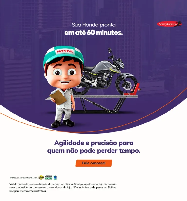 Banner Fixo Agendamento Online Serviços Expressos Honda