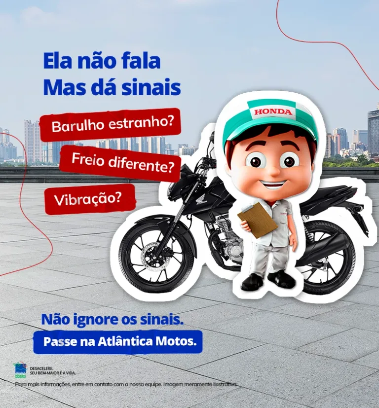 Banner Sua Moto Está Tentando Te Avisar Alguma Coisa Atlântica Honda