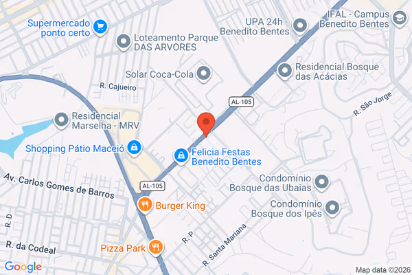 Mapa da localização - Benedito Bentes