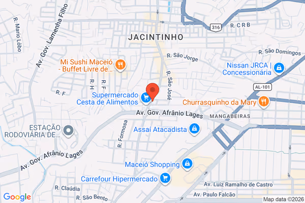 Mapa da localização - Jacintinho