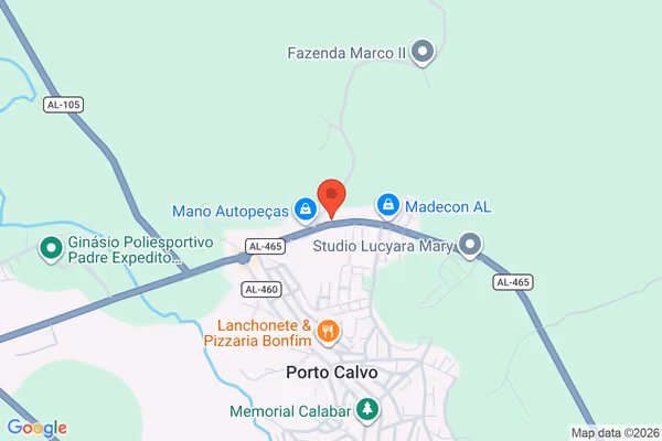 Mapa da localização - Porto Calvo